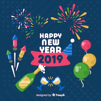 New year 2019 background