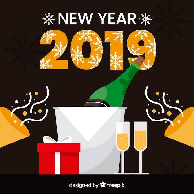 Free vector new year 2019 background