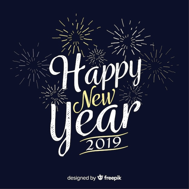 Free vector new year 2019 background