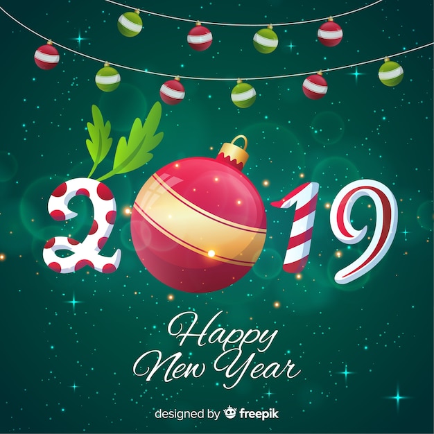 Free vector new year 2019 background