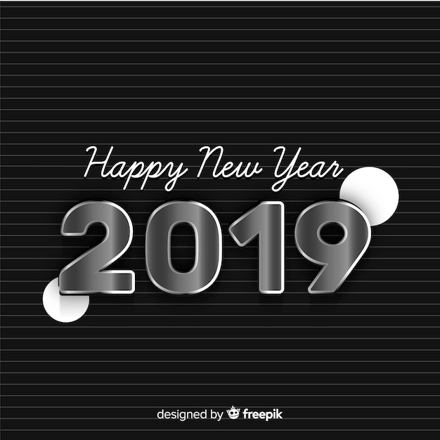 Free vector new year 2019 background