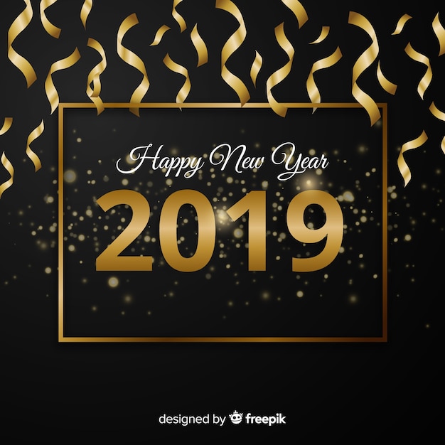 Free vector new year 2019 background