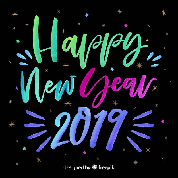 Free vector new year 2019 background