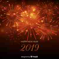 Free vector new year 2019 background