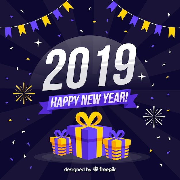 New year 2019 background