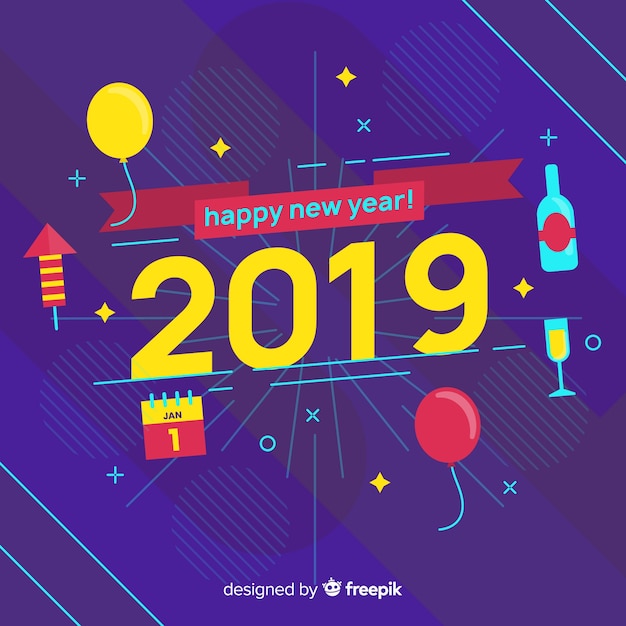 New year 2019 background