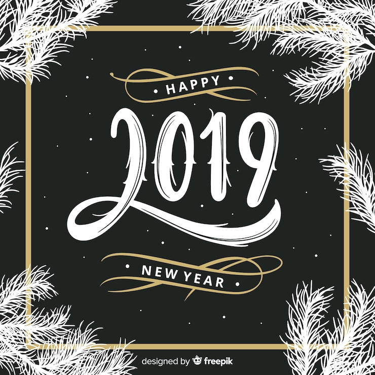 Бесплатный Вектор новый год 2019 года