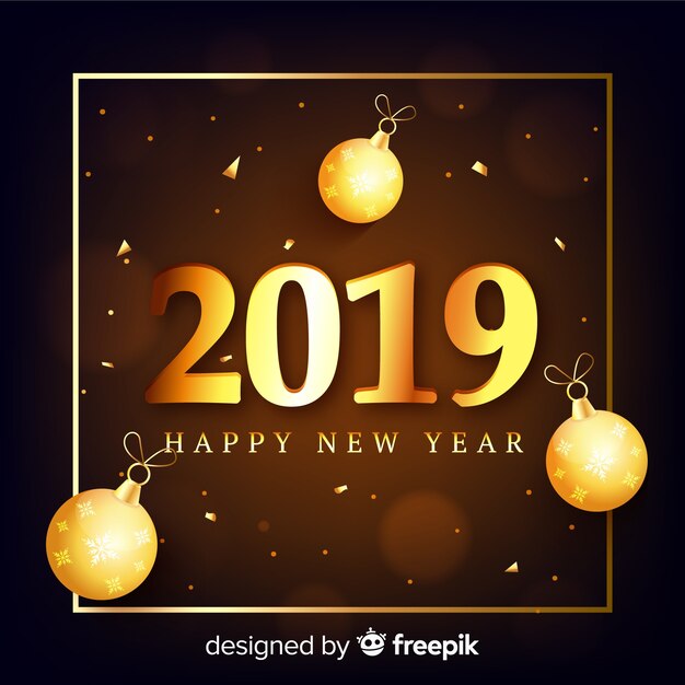 New year 2019 background