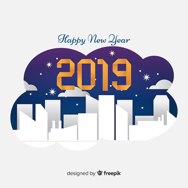 Free vector new year 2019 background