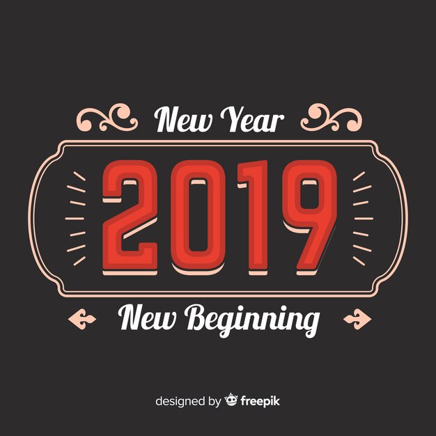 New year 2019 background