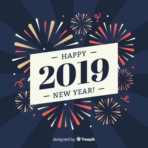 Free vector new year 2019 background