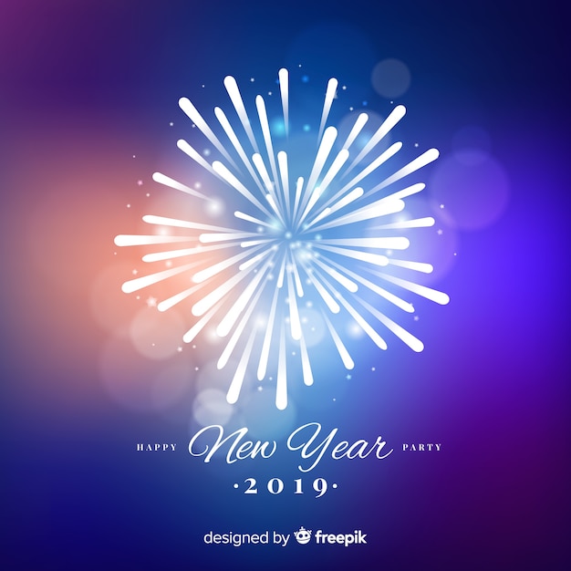 Free vector new year 2019 background