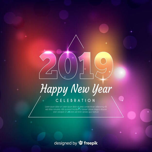 New year 2019 background