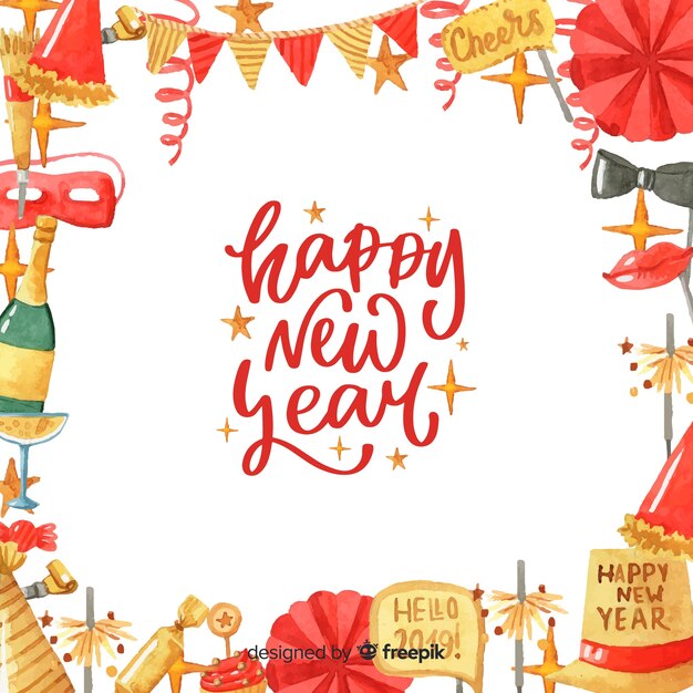 Free Vector new year 2019 background