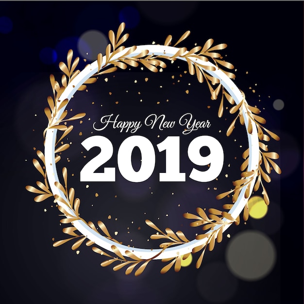 Free vector new year 2019 background