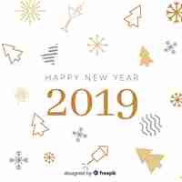 Free vector new year 2019 background