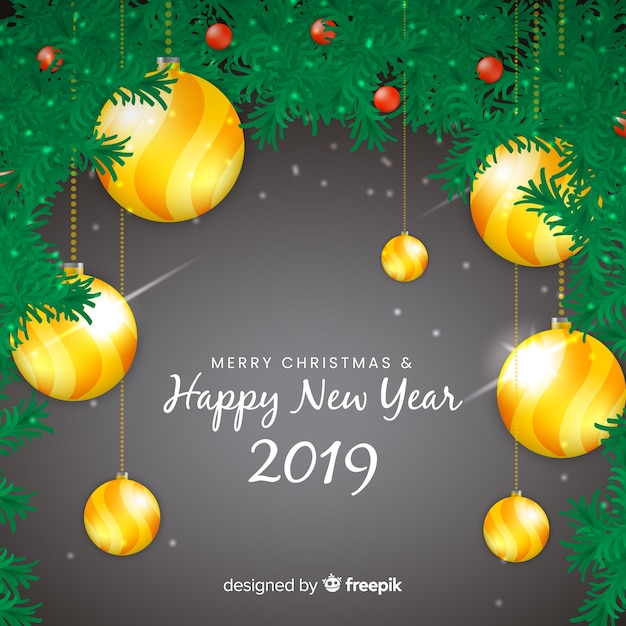 Free vector new year 2019 background