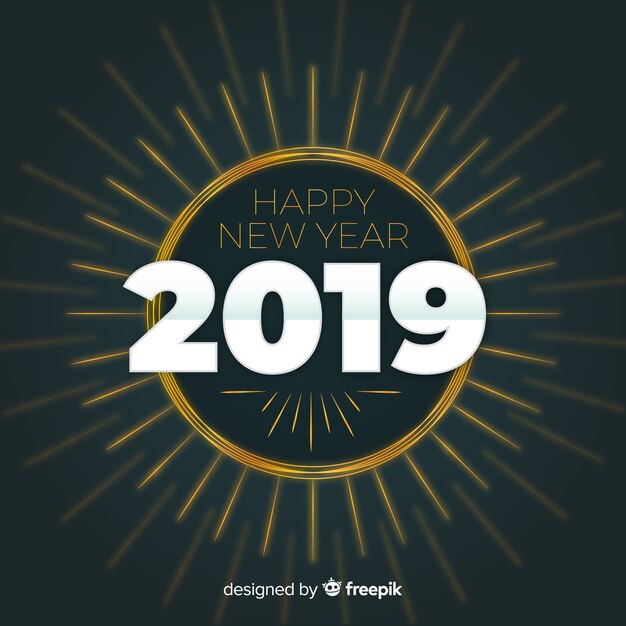 Free vector new year 2019 banner