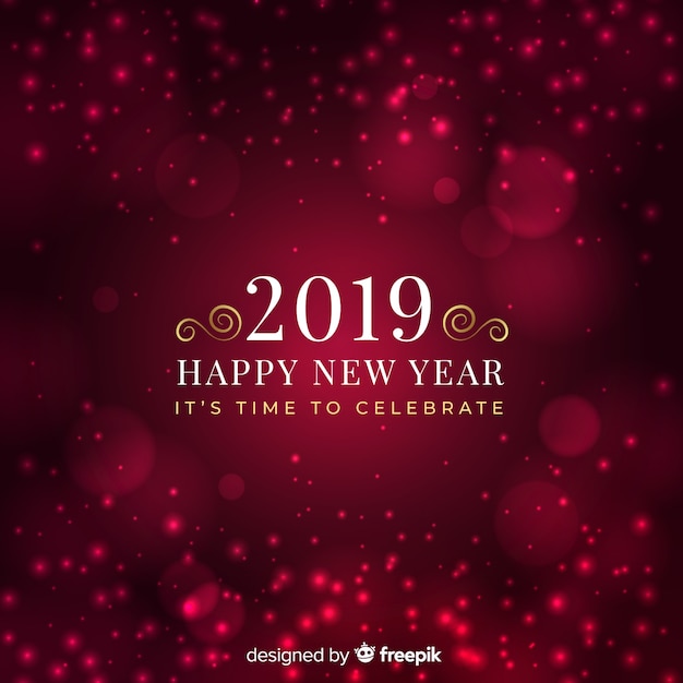 Free vector new year 2019 banner