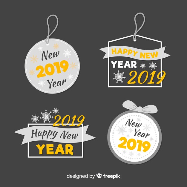 New year 2019 labels & badges collection