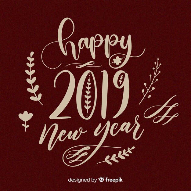 New year 2019 lettering 