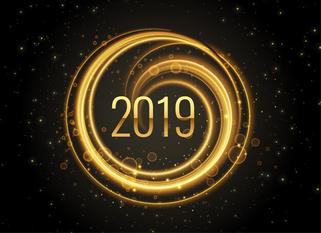 New year 2019 light effect background