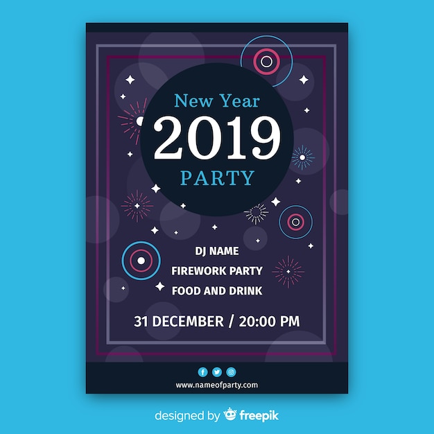 New year 2019 party banner