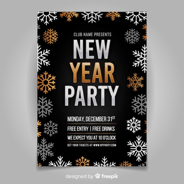 Free vector new year 2019 party banner