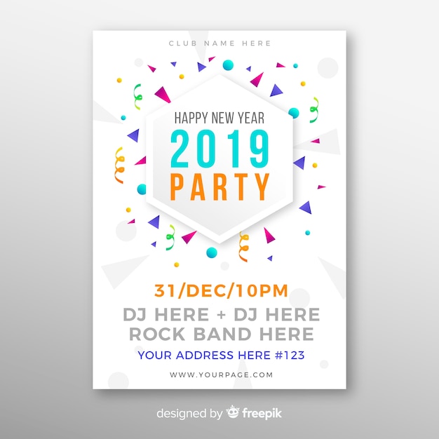 New year 2019 party banner