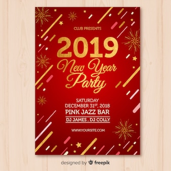 New year 2019 party banner