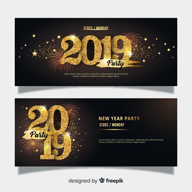 New year 2019 party flyer