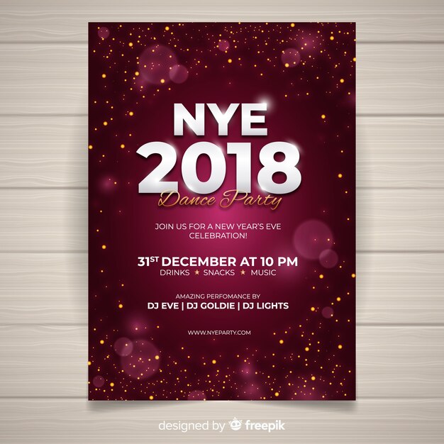 New year 2019 party flyer