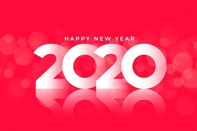 Free vector new year 2020 glossy