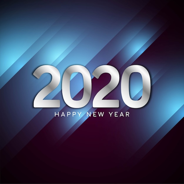Vettore gratuito priorità bassa moderna di nuovo anno 2020