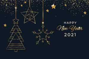 Free vector new year 2021 background