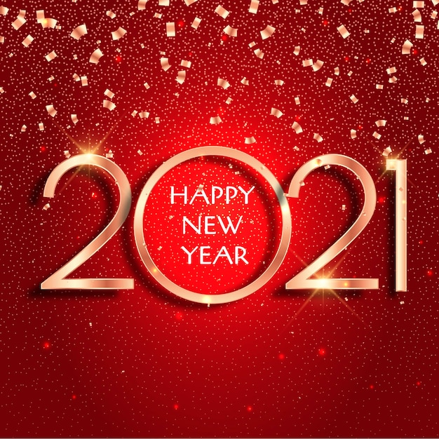 Free vector new year 2021 confetti background