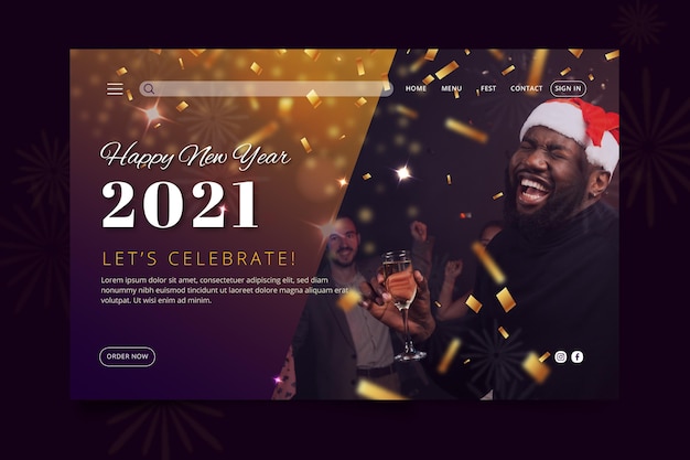 New year 2021 landing page