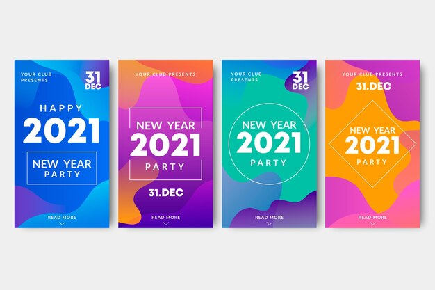 New year 2021 party instagram stories