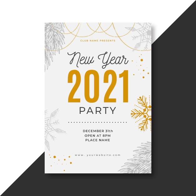 Free vector new year 2021 poster concept