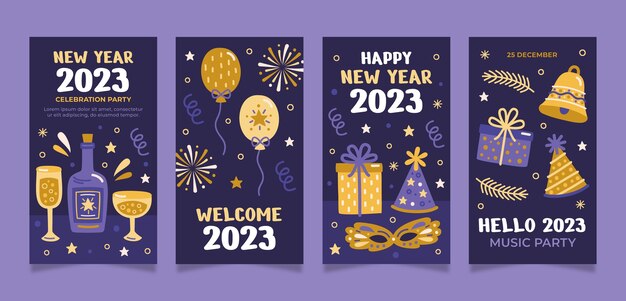 new year 2023 celebration instagram stories collection