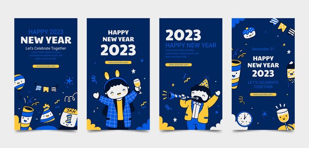 new year 2023 celebration instagram stories collection