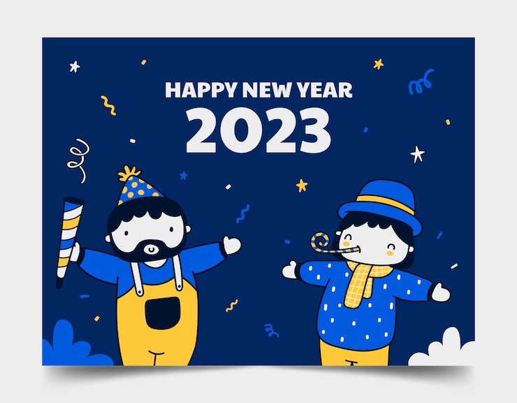 Бесплатный Вектор шаблон фотосессии празднования нового 2023 года