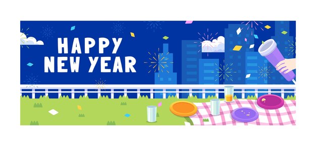 2023 年新年慶祝社交媒體封面模板