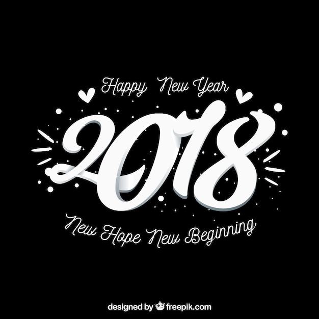 Free vector new year background 2018