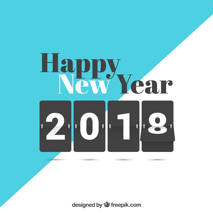 Free Vector new year background 2018