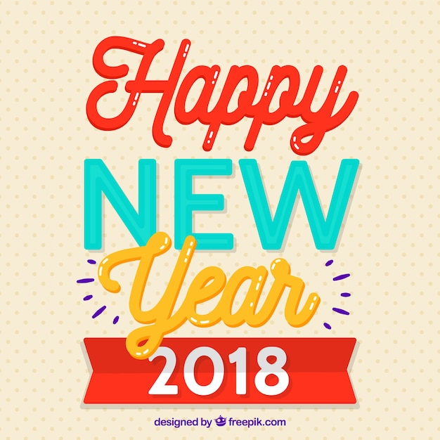 Free vector new year background 2018