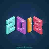 Free vector new year background 2018