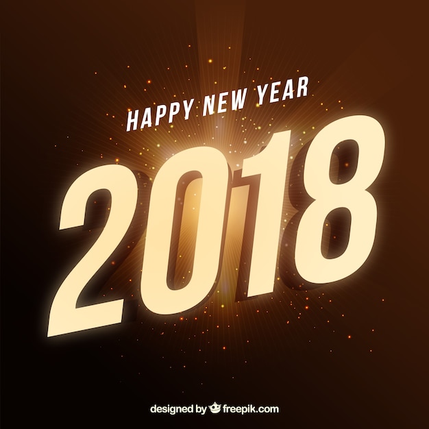 Free vector new year background 2018