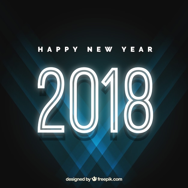 Free vector new year background 2018