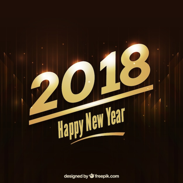 Free vector new year background 2018